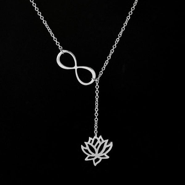 18k gold/sterling sliver Lotus Flower Pendant Necklace