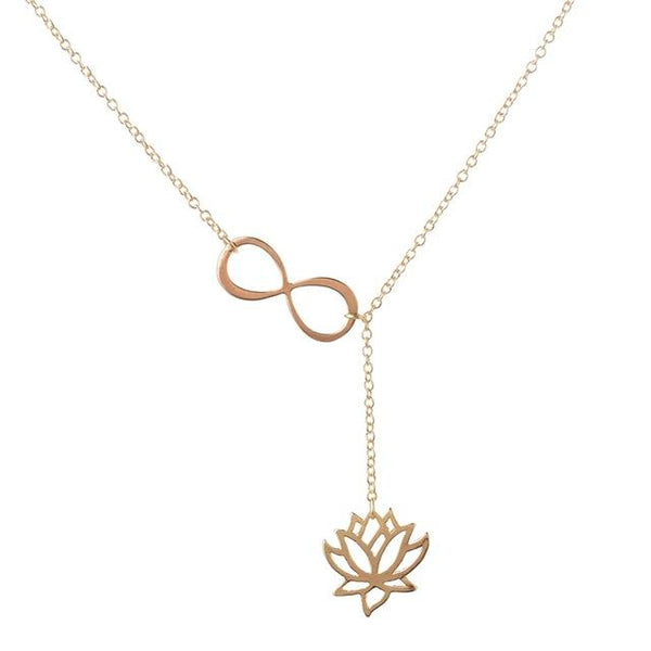 18k gold/sterling sliver Lotus Flower Pendant Necklace