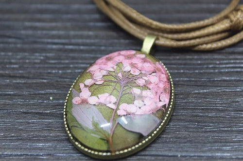 Cherry Blossom Crystal Glass Necklace